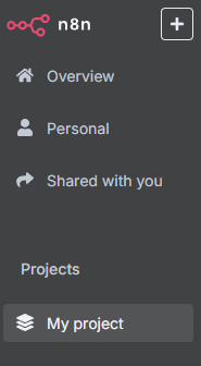 Navigate to Projects in n8n